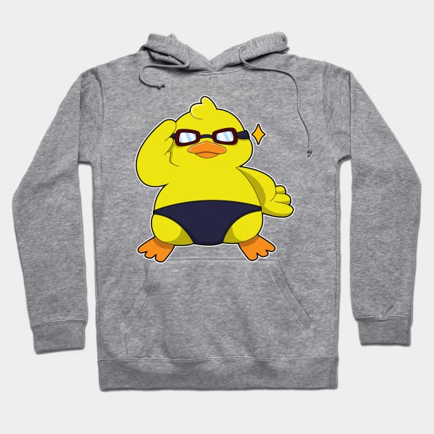 Duck with Sunglasses Hoodie by Markus Schnabel